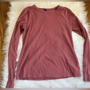 Old Navy Ribbed Crewneck Sweater in Rose Mauve